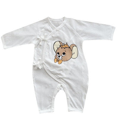 初生婴儿春秋季可爱卡通风连体衣