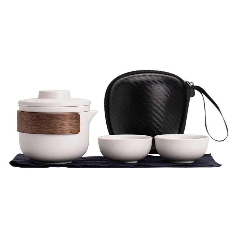 旅行茶具小套装便携式随身快客杯户外露营旅游泡茶壶茶杯一壶二杯