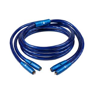 JIB德国蟒蛇原装进口6N单晶铜镀银2RCA双莲花头音频线自锁头高保真升级屏蔽声卡唱机CD接功放胆机过机线BM005