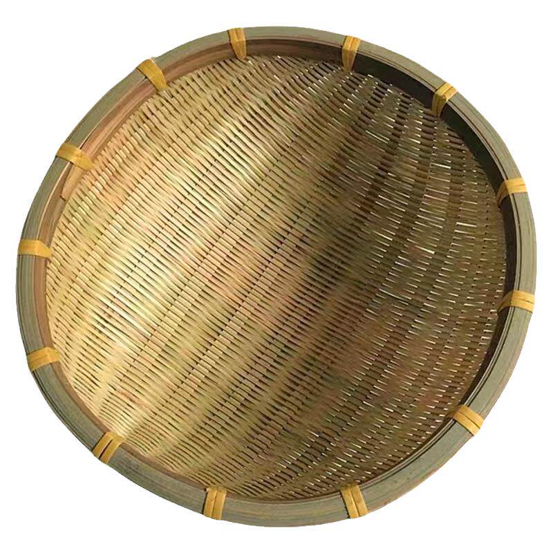 淘米筐竹编筲箕沥水沥米馒头筐收纳篮果盘竹编竹制品家用圆