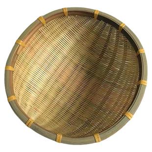 淘米筐竹编筲箕沥水沥米馒头筐收纳篮果盘竹编竹制品家用圆