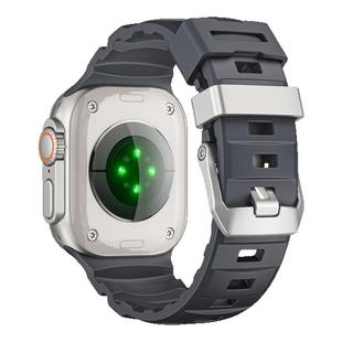 适用苹果手表表带Apple watch表带S10腕带FKM野径氟橡胶iwatch11表带ultar321新款987SE男女款运动液态硅胶S9