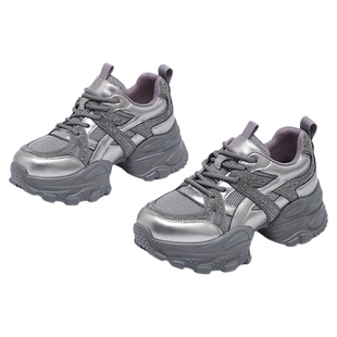 exull/依思Q老爹鞋女款2025秋季新款厚底增高女鞋透气轻便显脚小