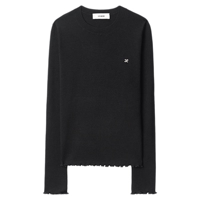 ETHOR秋冬女士休闲花边针织长袖