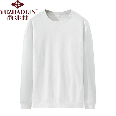 长袖圆领纯棉套头卫衣