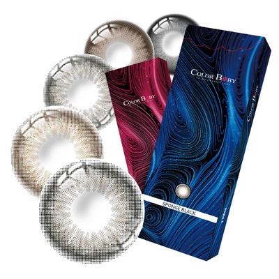 colorbaby日抛美瞳女10片黑色大小直径隐形近视眼镜14.5mm自然30