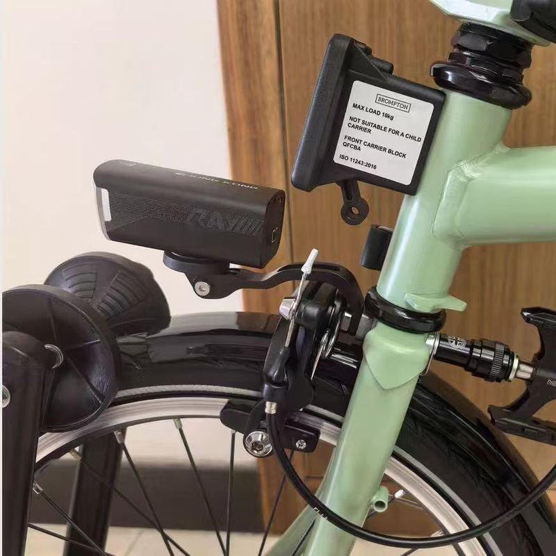 大行夜行灯小布自行车车前灯骑行折叠专用手电筒配件自行车前叉灯