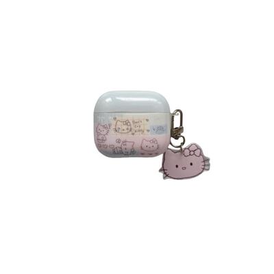 甜美卡通手绘kitty适用苹果耳机保护套airpods4无线蓝牙耳机壳四代airpodpro3pro2ipod耳机盒airpods3保护壳