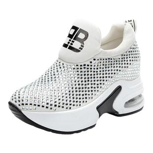 内增高女鞋夏天镂空透气网红爆款小个子穿裙子连衣裙搭配的鞋子潮