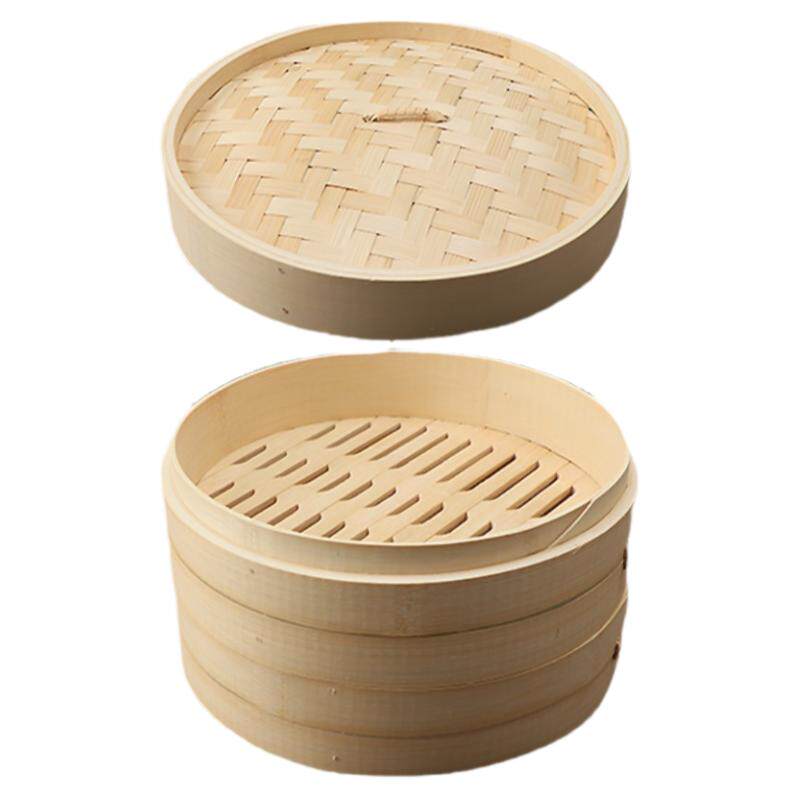 楠竹蒸笼丞笼30cm蒸笼屉竹笼小笼包蒸锅笼屉盖餐厨竹制迷你小锅