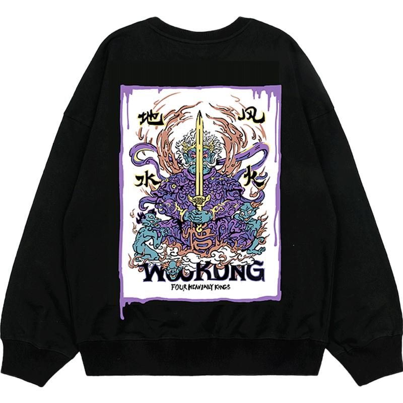 WOOKONG增长天王印花全棉卫衣