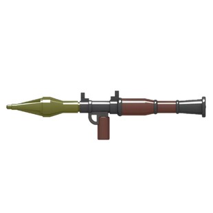 小颗粒积木人仔手持军事武器RPG火箭筒模型反坦克炮 配件拼装玩具