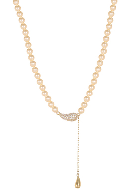 轻奢设计感珍珠流苏项链