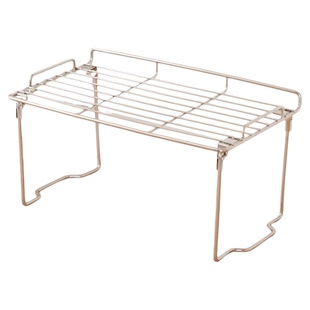 厨房不锈钢置物架台面多层收纳架家用橱柜下水槽可折叠可分层摆件