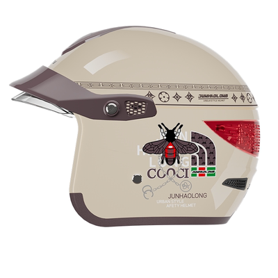 头盔男女冬季保暖防寒复古半盔