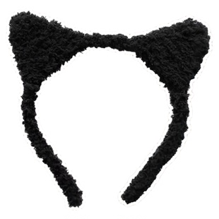 可爱毛绒猫耳朵发箍女高颅顶蓬松压发头箍洗脸化妆日常外戴发捆