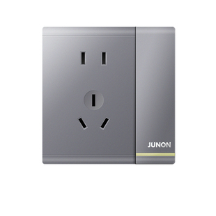 俊朗开关插座灰色家用暗装86型USB五孔16a空调多孔位墙壁面板天悦