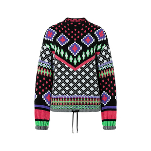 BOGNER博格纳 经典冬季女士保暖复古提花费尔岛宽松针织衫毛衣