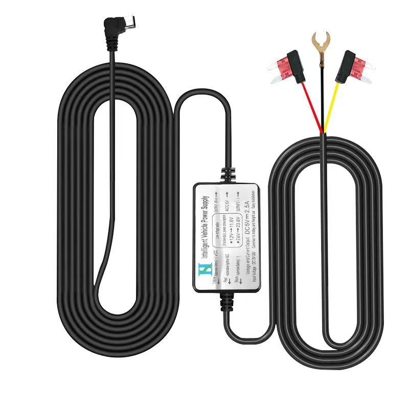 24小时行车记录仪监控12V/24V转5V 电瓶保护降压线汽车停车监控线