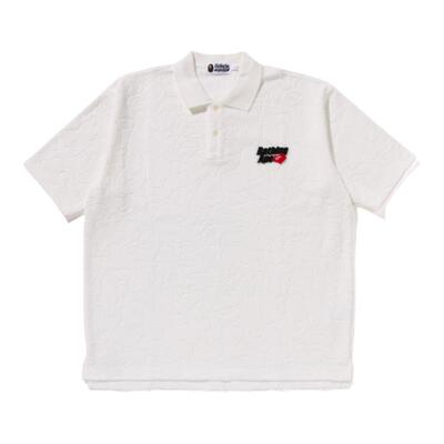 线性迷彩毛巾布短袖POLO衫BAPE