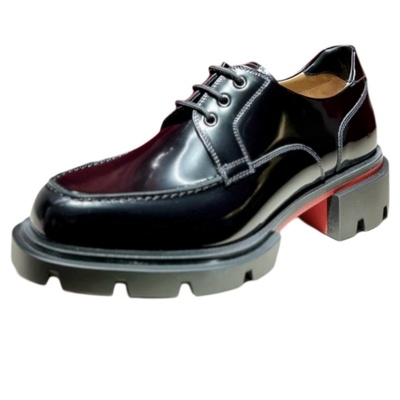 红底鞋增高5厘米皮鞋系带
