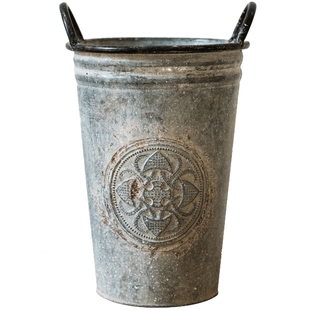 掬涵雪花铁皮桶复古锈斑铁艺花桶花瓶花器花插花店装饰怀旧