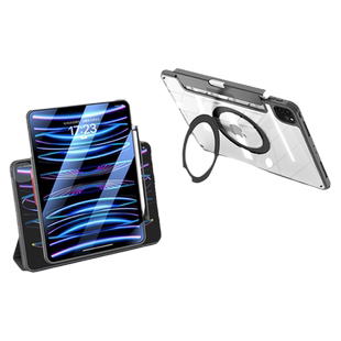 mousmore适用2025苹果ipadpro 11寸平板13支点保护壳mini7磁吸分体12.9抽屉笔槽air7/6/5支架套防摔10.2防弯