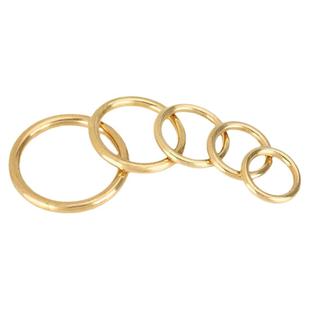黄铜实心无缝铜环DIY圆环箱包皮具纯铜圈环马鞍马具无接口圆圈