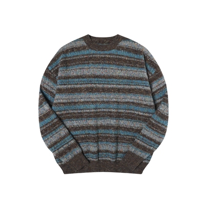 TGNS圆领樱花羊驼毛衣针织外套