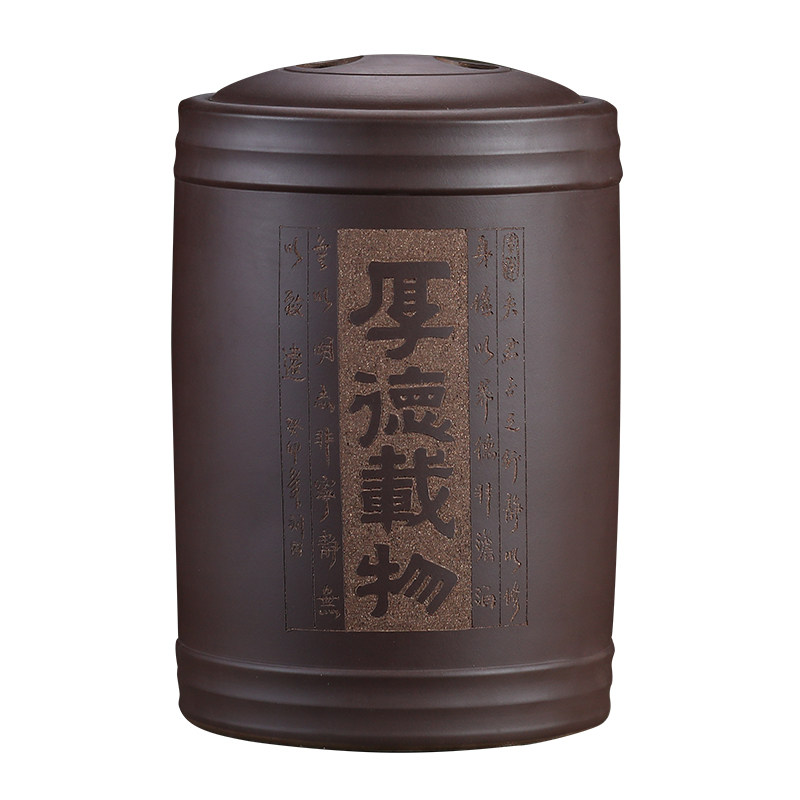 宜兴市紫砂复古大号手工茶叶罐