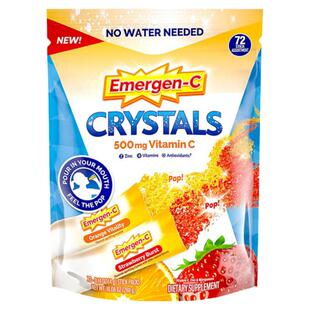 美国Emergen-C成人儿童维生素C泡腾粉VC锌抵抗力补充剂跳跳糖72袋