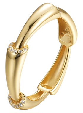 MIKOCH轻奢设计白锆石戒指女款2025高级感简约时尚尾戒食指轻奢款