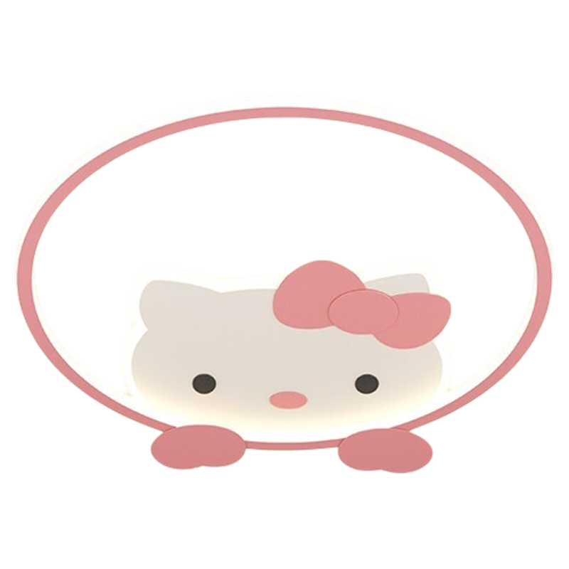 粉色KITTY卧室吸顶灯房间灯温馨