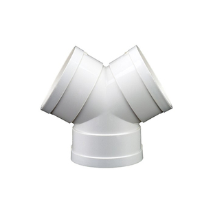 PVC2025 32 40 50 75 110 160Y型排水排风管新风系统通风管道三通