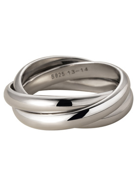 素图三环戒指极简时尚高级感指环