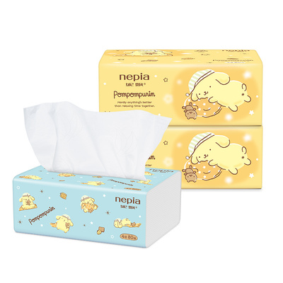 妮飘布丁狗抽纸80抽3包