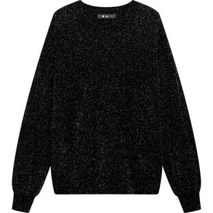 播 bo 商场同款圆领针织衫女宽松短款圆领毛衣BDR1SD2104