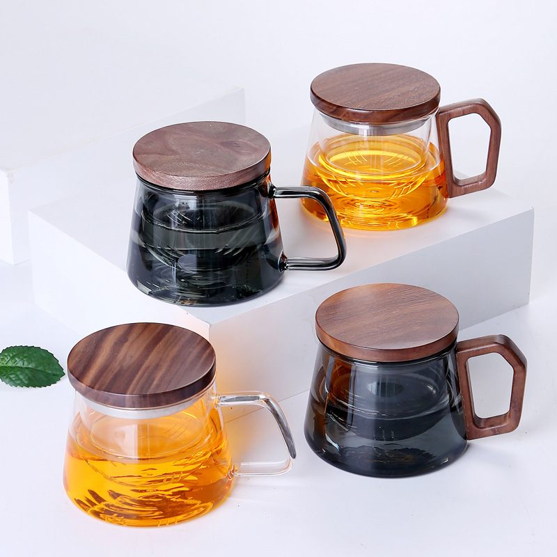 玻璃泡茶杯茶水分离杯杯子个人茶道喝茶值办公室专用男女ins颜高