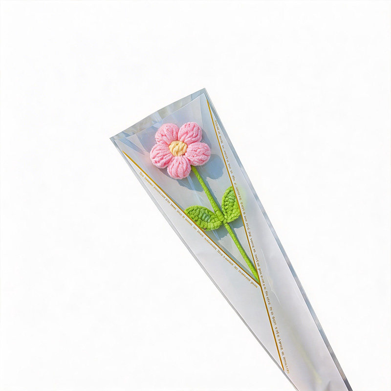 成品手工编织仿真毛线花束送给你