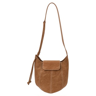 复古麂皮绒托特包女2025新款时尚小众设计单肩包高级感通勤斜挎包