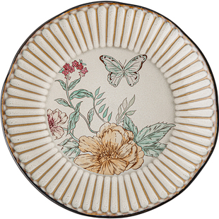 巷子尾〖直戳审美〗不规则陶瓷盘子好看的甜品盘高级感西餐盘菜盘