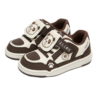 泰兰尼斯儿童板鞋冬季新款男童加绒保暖运动鞋复古熊猫女童休闲鞋