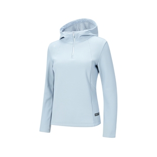 【加绒】RAPIDO雳霹道 秋冬女士半拉链运动上衣休闲宽松长袖卫衣