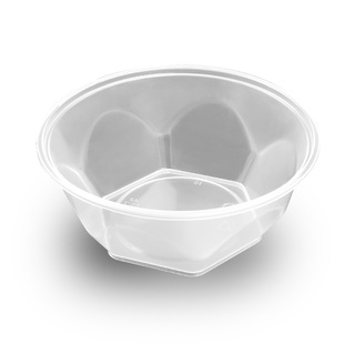 梦之盒一次性碗塑料圆形外卖快餐打包盒透明加厚试吃小碗汤碗无盖