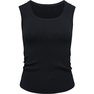 LINCCHIC金羽杰吊带背心女新款U领针织背心吊带上衣女SW175Y