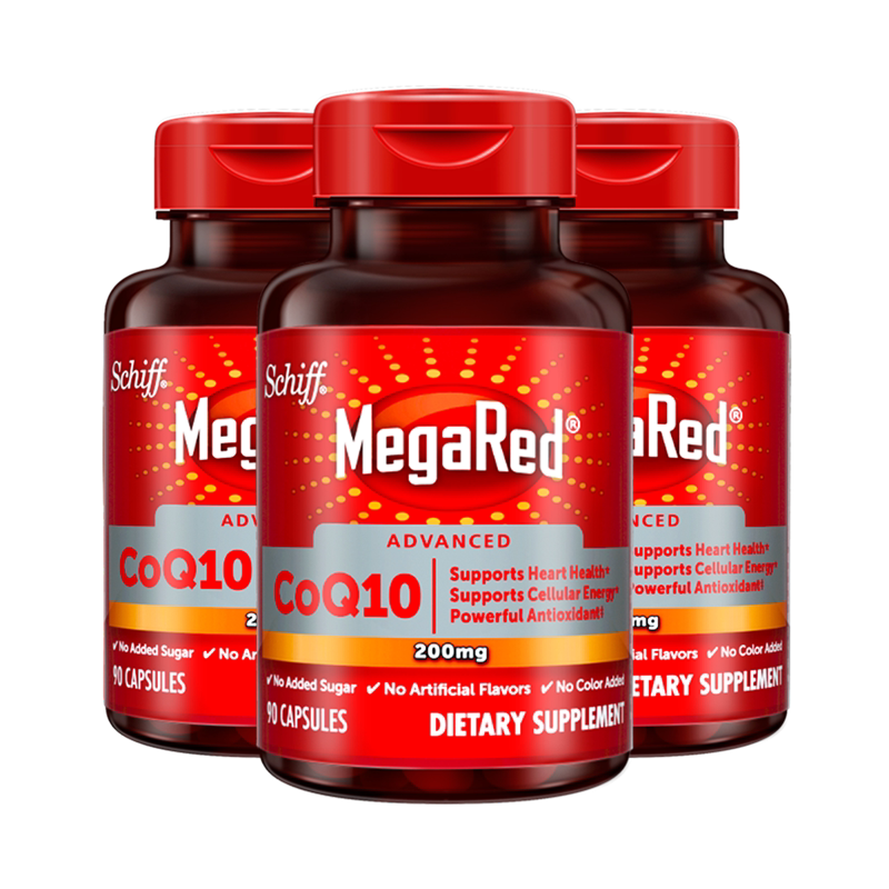 【自营】MegaRed脉拓美国进口高含量辅酶q10软胶囊迈拓护心脏3瓶