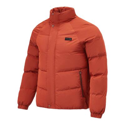 李宁男子立领保暖短款鸭绒羽绒服