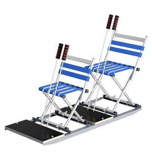 滑冰车冰爬犁靠背椅雪橇双人户外折叠冰车儿童成人冬季东北漂移车