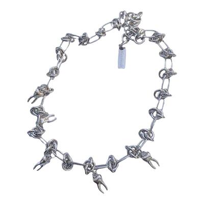 钛钢牙齿吊坠情侣锁骨链