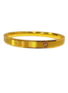 沙金米字车花CNC精雕手镯女款